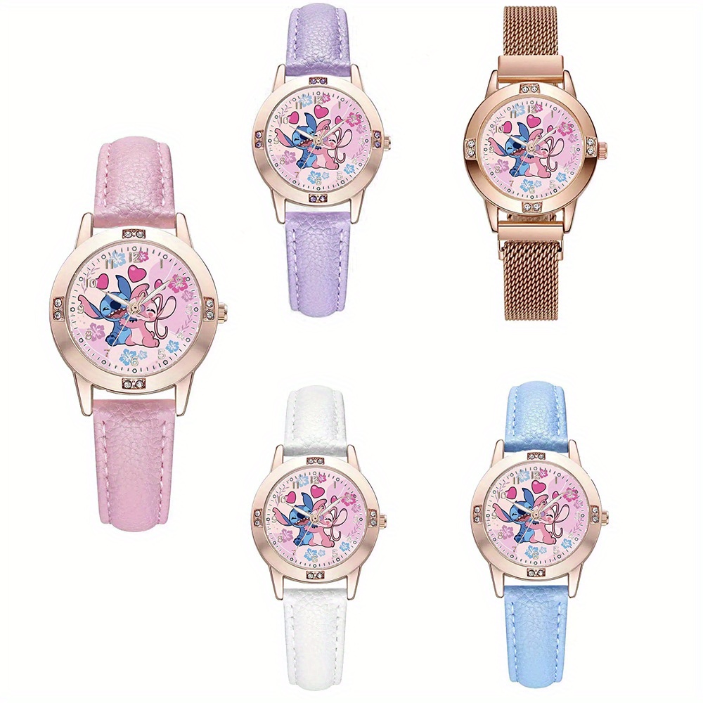 Women'S Accessories To Wear With Watch - Disney Stitch Quarz-Armbanduhr, niedlicher Paarstil, modische
