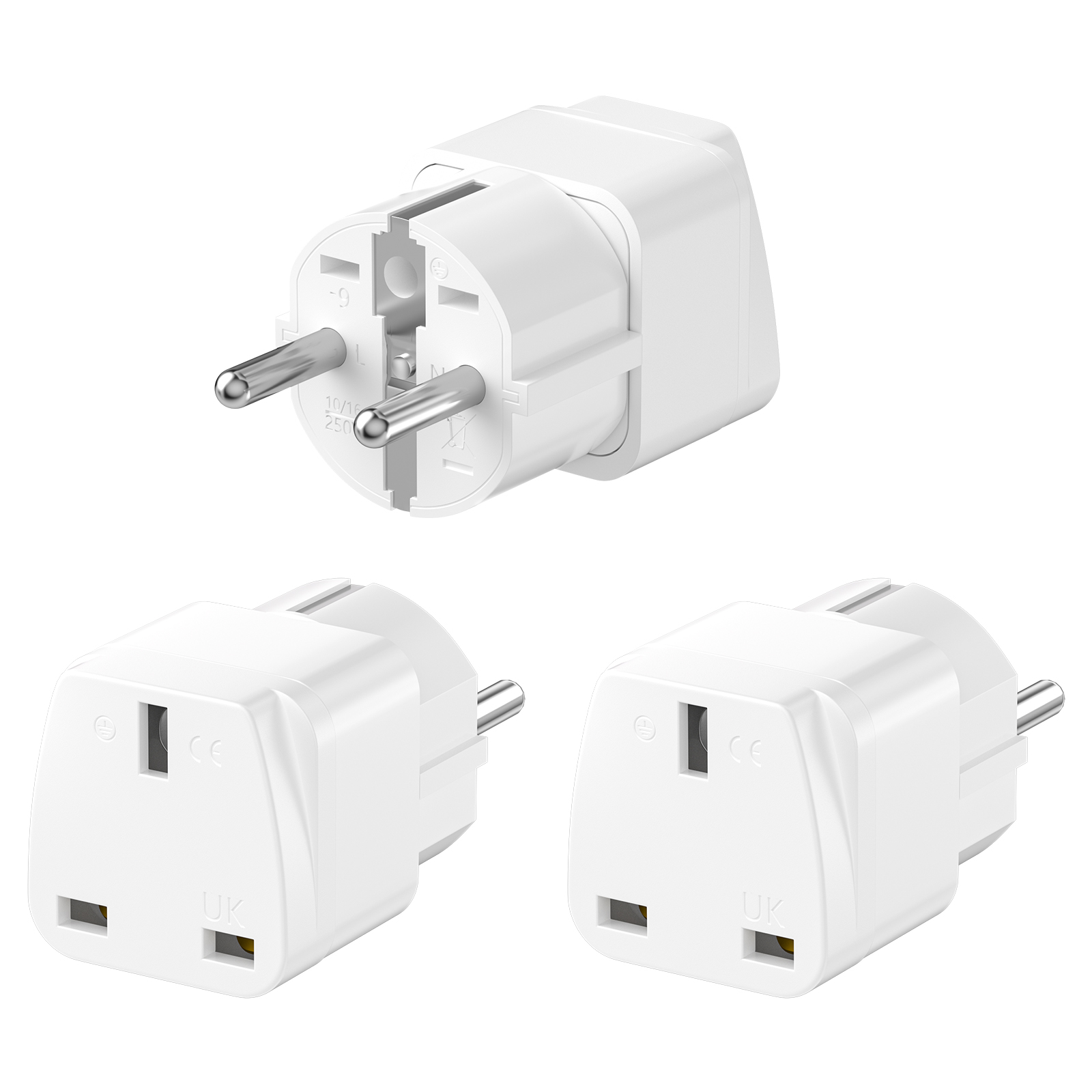 Women Accessories In Uk - 3PCS UK zu EU Stecker Adapter