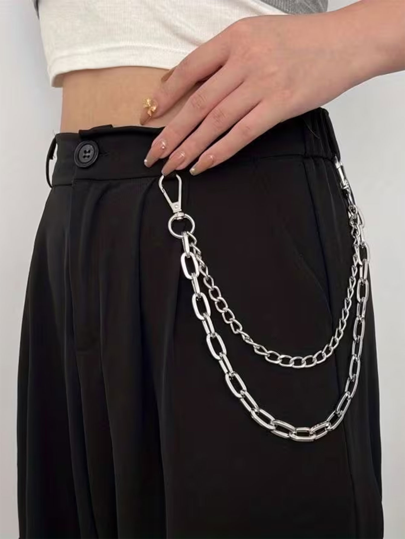 Women'S Jeans Accessories Chain - Unisex Punk-Stil Metall-Mode-Taillenkette, Jeans-Accessoire, Hip-Hop Vielseitige