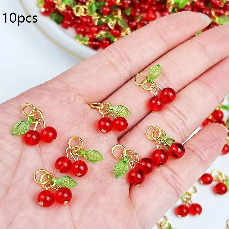 Women Accessories Pack - 10er-Pack 18x18mm Multiform 3D Rote Kirsche