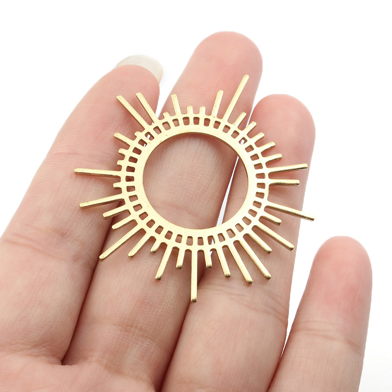 Tassel Earrings Boho - 5 teile/los Raw Messing Sun Burst