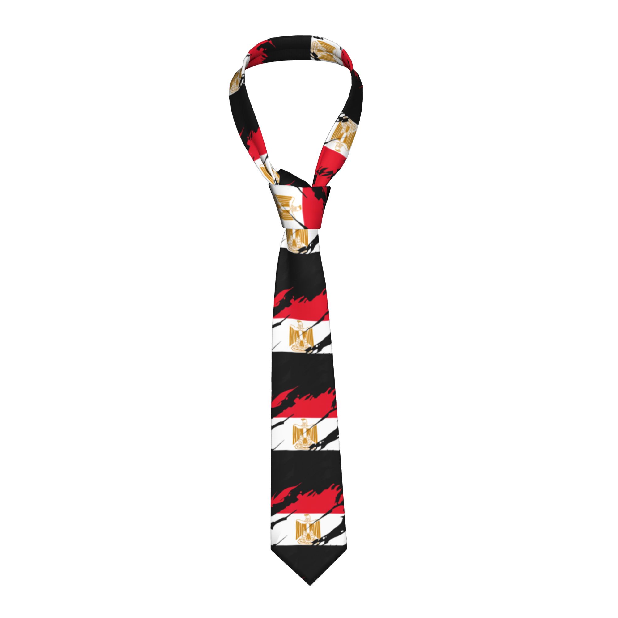 Women Accessories Egypt - Ägyptische Flagge Krawatte Unisex Seidenkrawatte Breite