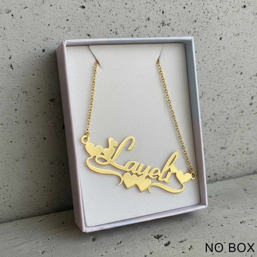 Women Accessories Gift Box - Edelstahl Handgefertigte Personalisierte Namenskette für Damen