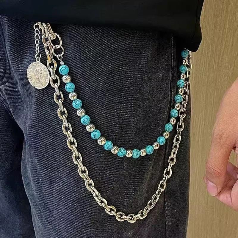 Metall Punk Rock Layered Perle – Women'S Jeans Accessories Chain Bewertung und Preis
