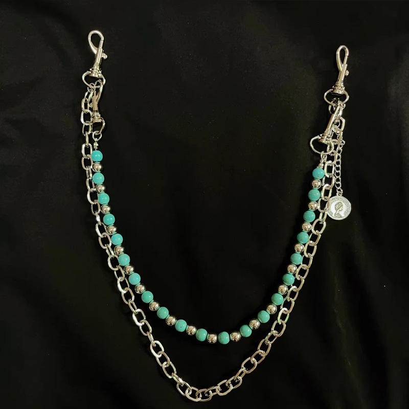 Metall Punk Rock Layered Perle – Women'S Jeans Accessories Chain Bewertung und Preis