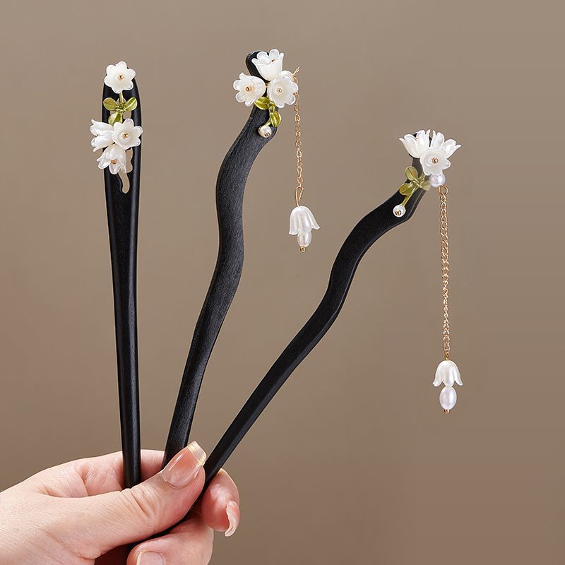 Holzblumen-Haarnadel im Vintag – Pearl Hair Pin Bewertung und Preis