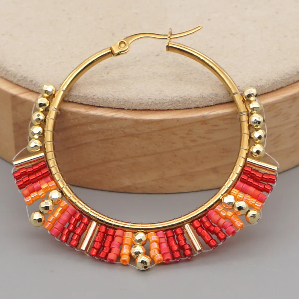 Großen Kreis Ohrringe Hand per – Tassel Earrings Boho Bewertung und Preis