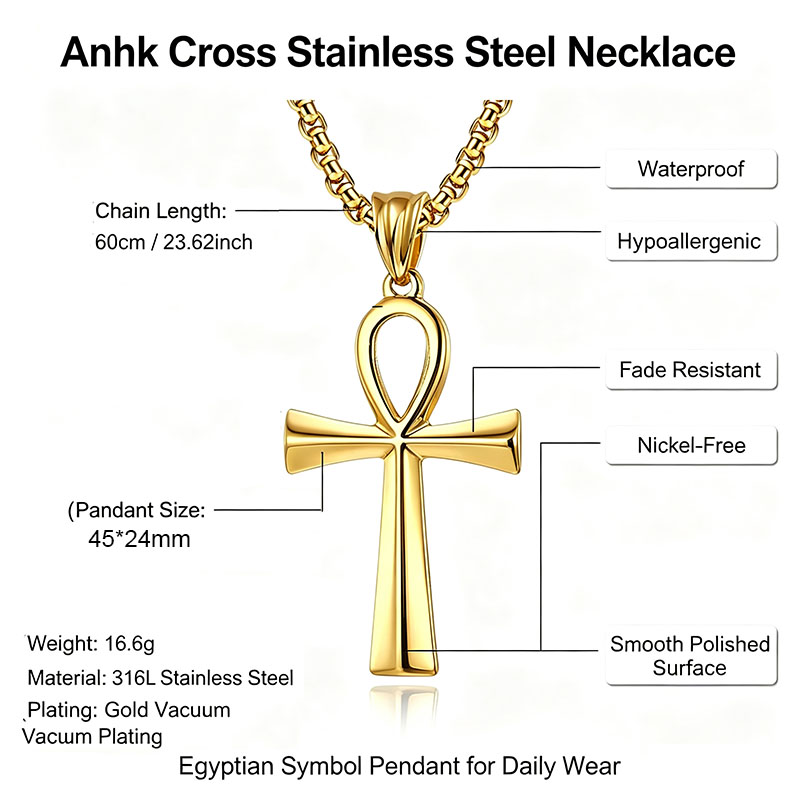 Ägyptische Ankh-Kreuz-Anhänger – Women Accessories Egypt Bewertung und Preis
