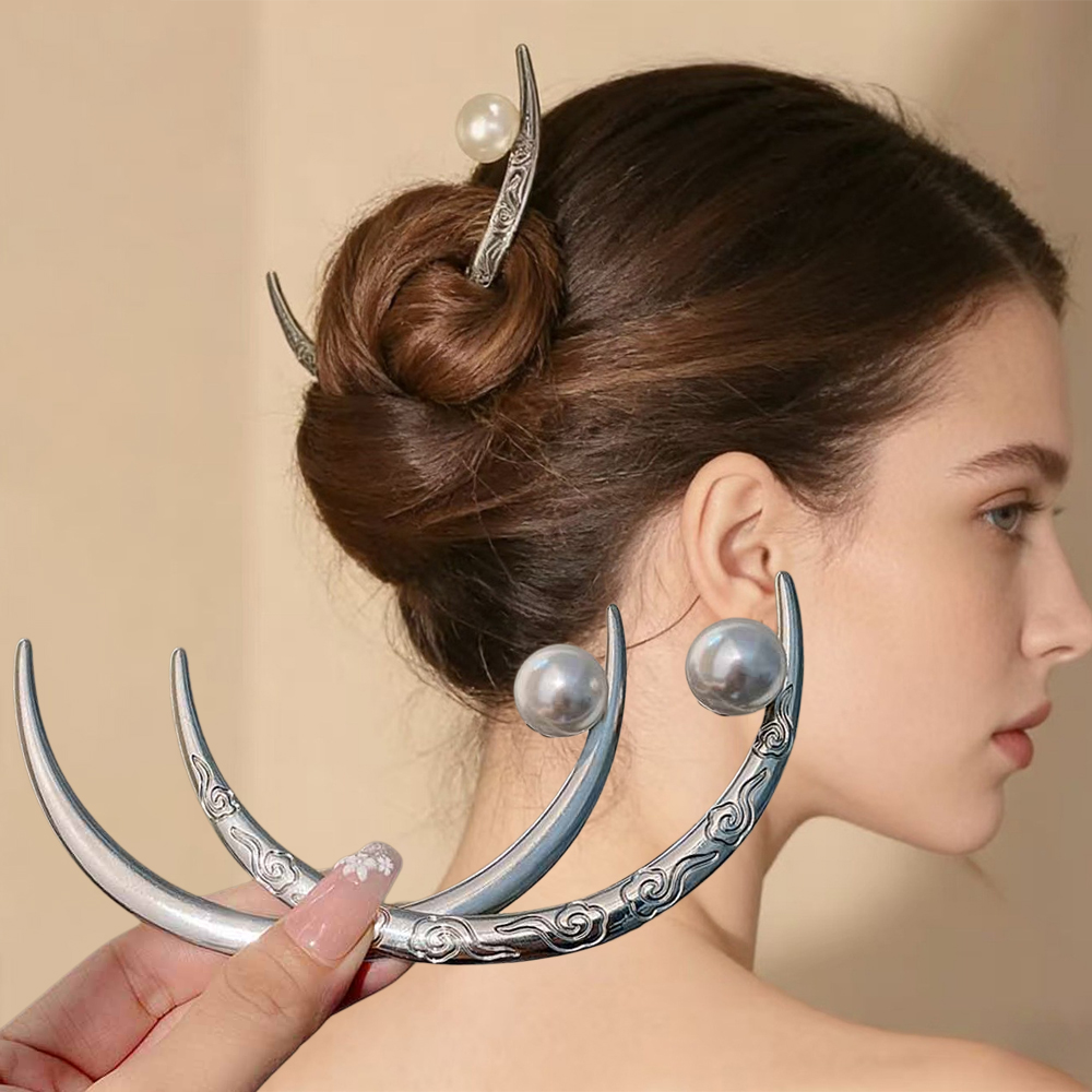 Perlen-Haarstab, Halbmond-Haar – Pearl Hair Pin Bewertung und Preis