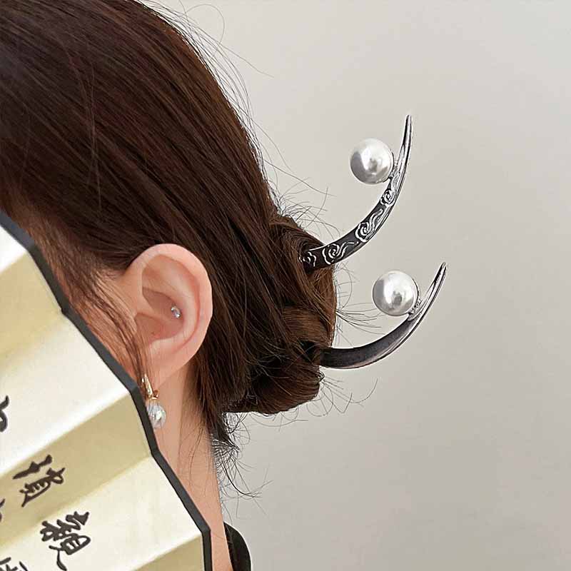 Perlen-Haarstab, Halbmond-Haar – Pearl Hair Pin Bewertung und Preis