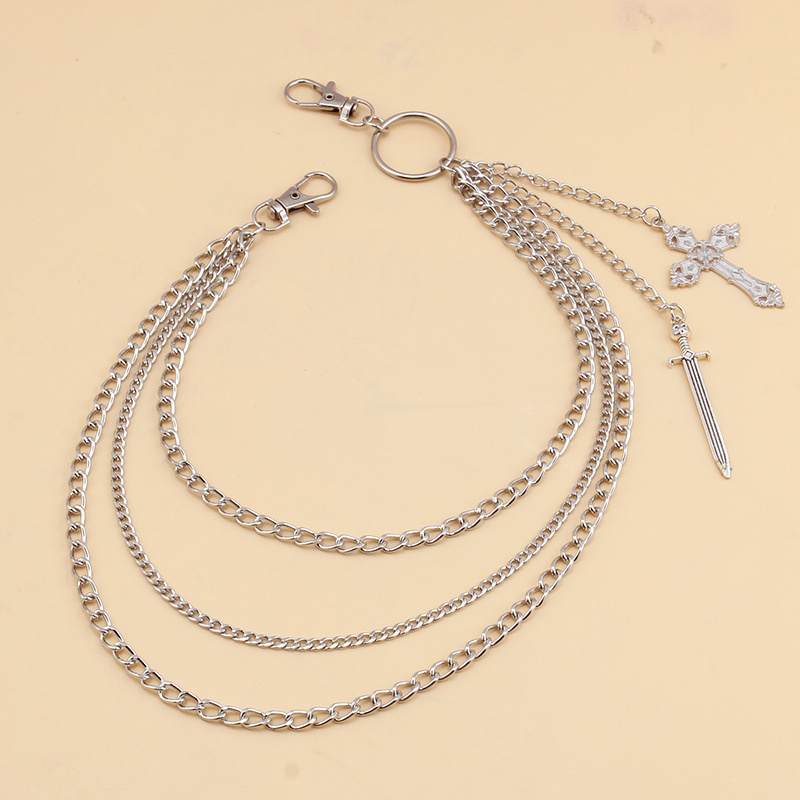 Hip Hop Schädel Kreuz Hosen Ta – Women'S Jeans Accessories Chain Bewertung und Preis