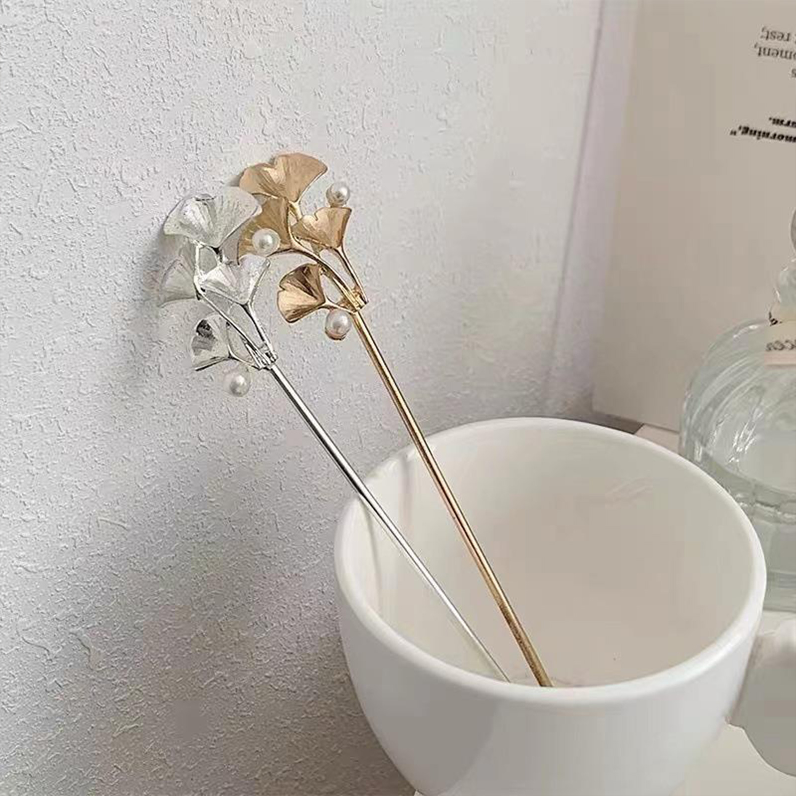 Ginkgo-Blatt-Haarstab für Frau – Pearl Hair Pin Bewertung und Preis