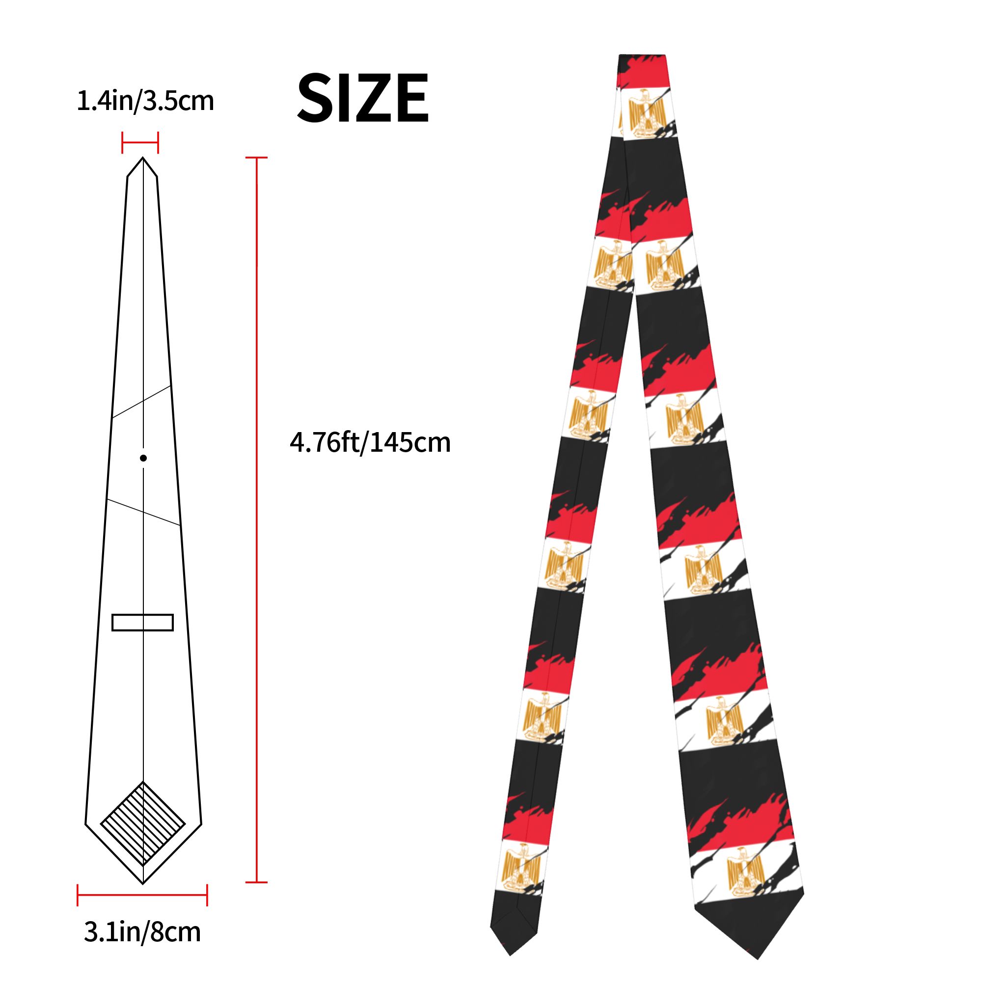 Ägyptische Flagge Krawatte Uni – Women Accessories Egypt Bewertung und Preis