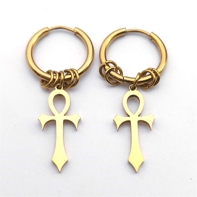 Ägypten Ankh Kreuz Hoop Tropfe – Women Accessories Egypt Bewertung und Preis