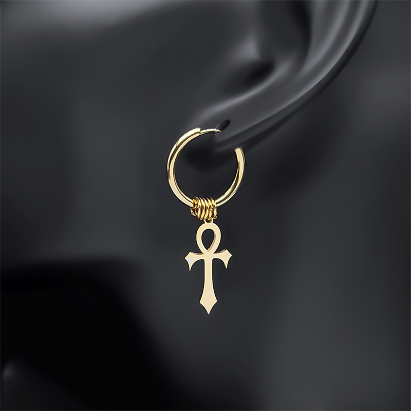 Ägypten Ankh Kreuz Hoop Tropfe – Women Accessories Egypt Bewertung und Preis