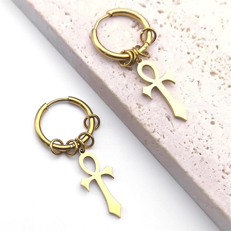 Ägypten Ankh Kreuz Hoop Tropfe – Women Accessories Egypt Bewertung und Preis